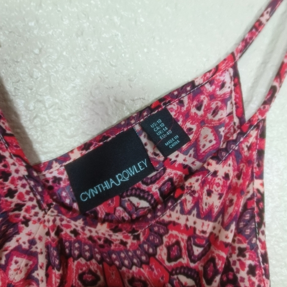 Cynthia‎ Rowley Multicolor Asymmetrical Cover Up Dress Women Sz 10 Casual Tunic - Picture 10 of 12